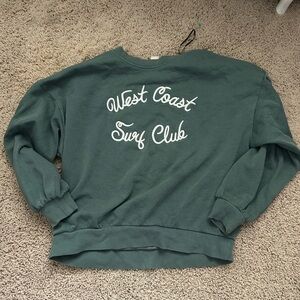H&M Forest Green West Coast Surf Club Graphic Sweatshirt